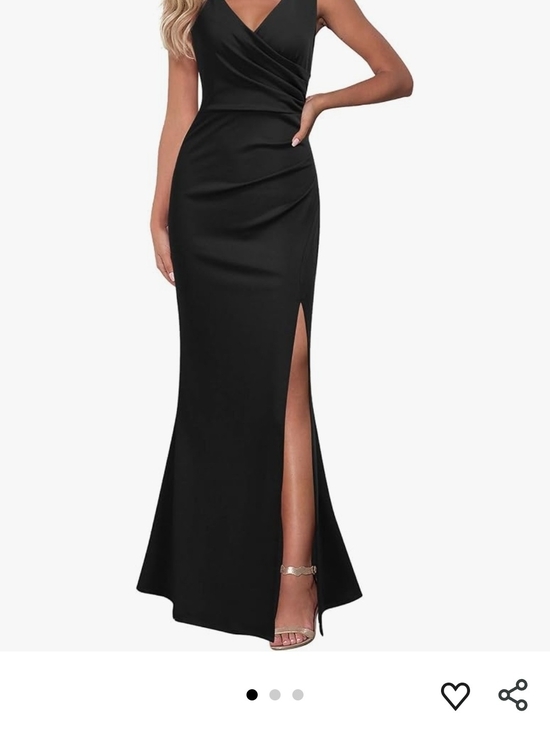 Woosea Dresses & Skirts - WOOSEA Women Sleeveless V Neck Split Evening Cocktail Long Dress Black